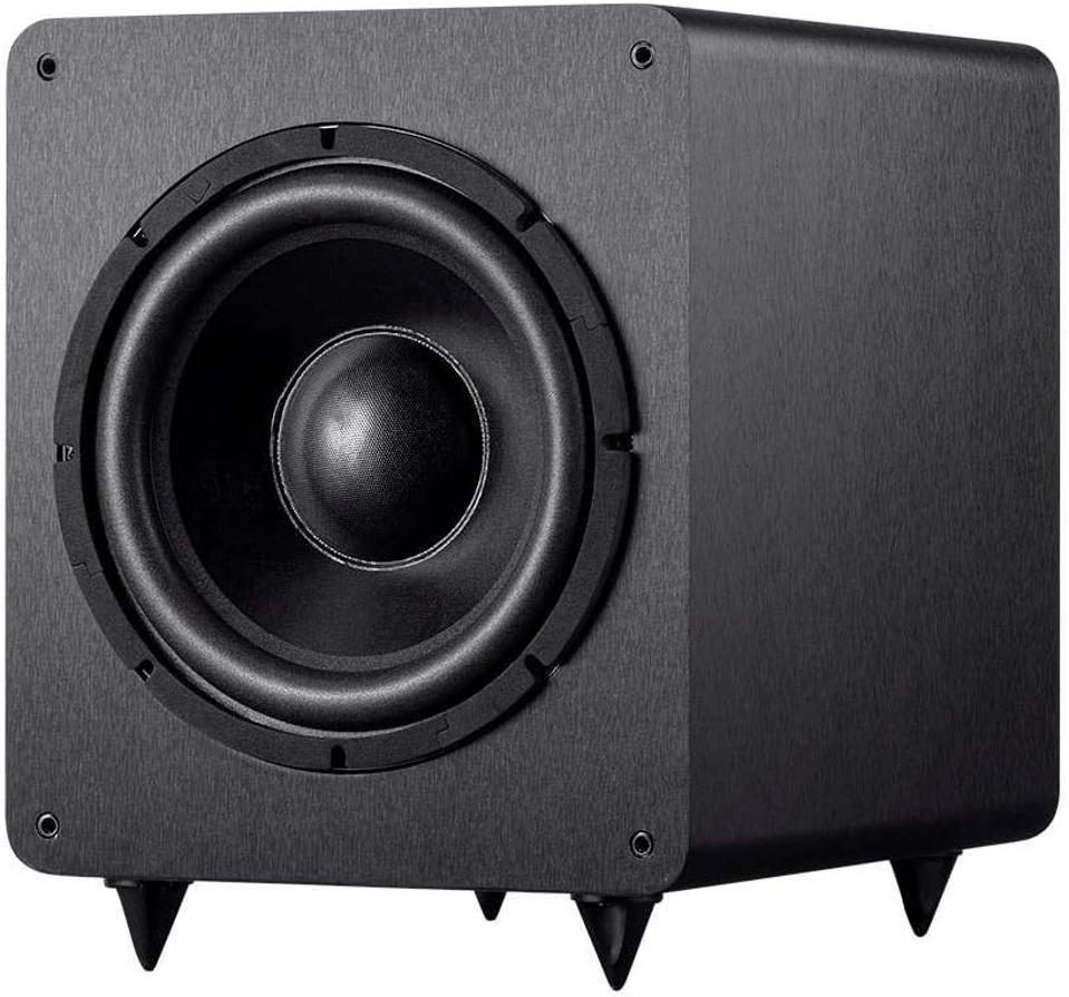 Monoprice SW-12 Powered Subwoofer on a white background