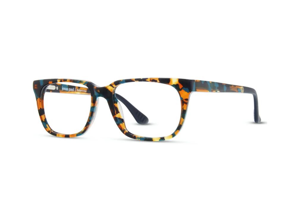 Jonas Paul Eyewear Jonas Teen Glasses in turquoise tortoise against white background