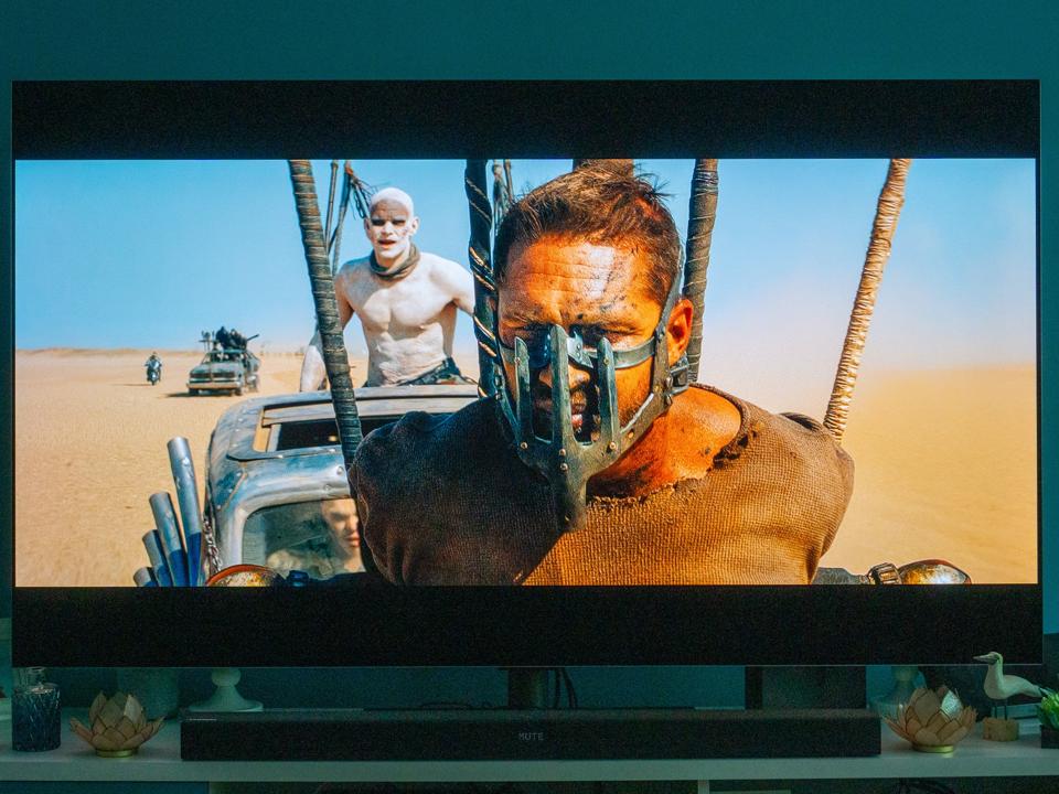 A still from Mad Max: Fury Road on the LG OLED Evo G4 4K TV