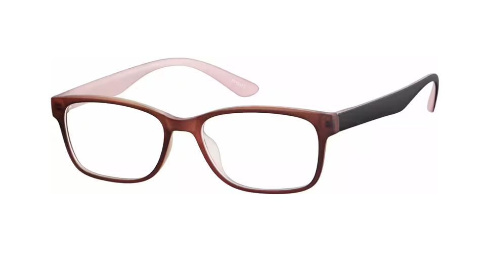 Brown Rectangle Glasses on a white background