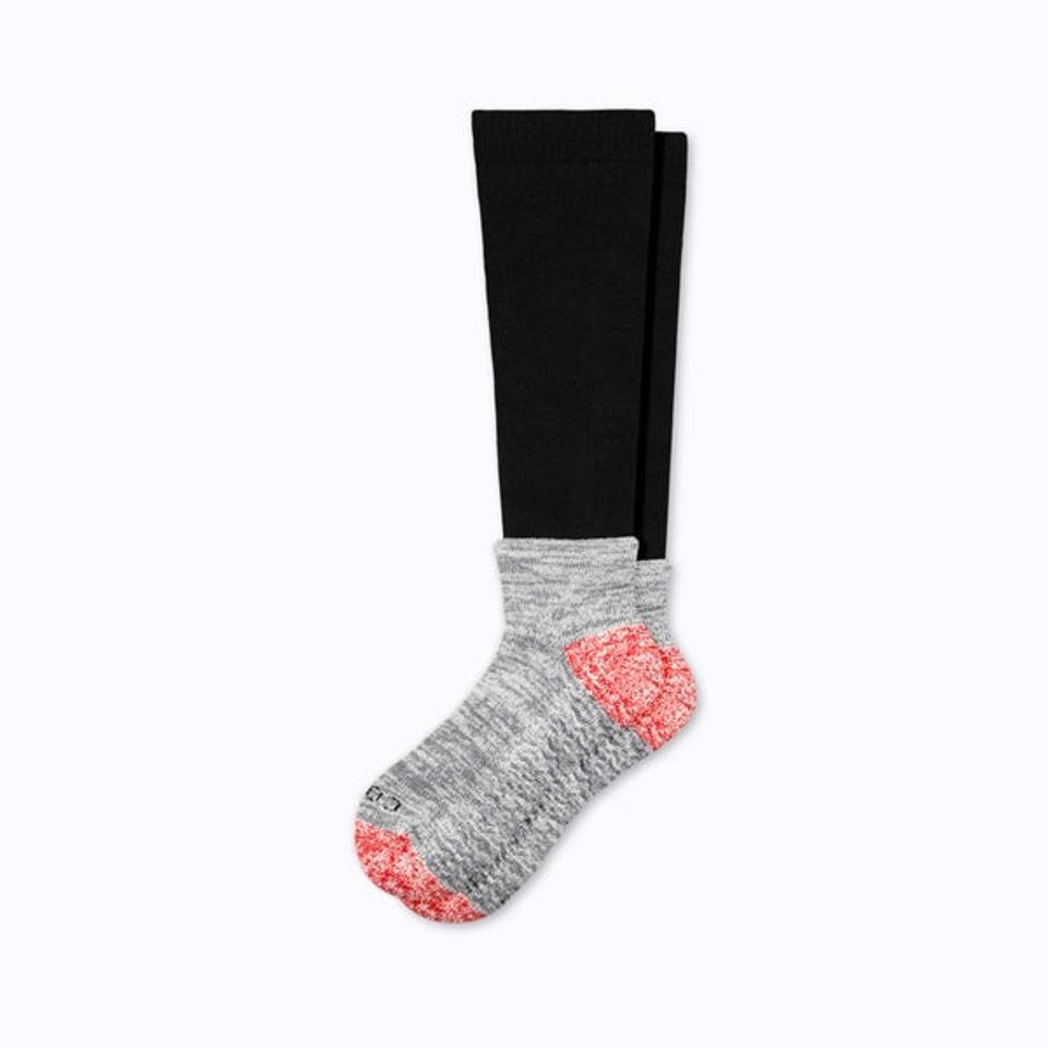 Comrad CozyGrip Compression Slipper Socks in black