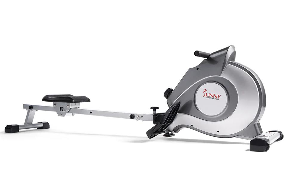 The Sunny Health & Fitness Magnetic Rowing Machine Rower on a white background