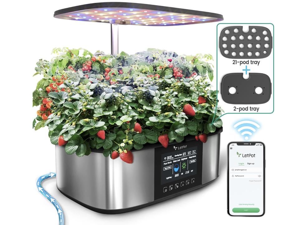 The LetPot LPH-Max Hydroponics Growing System Kit against a white background.