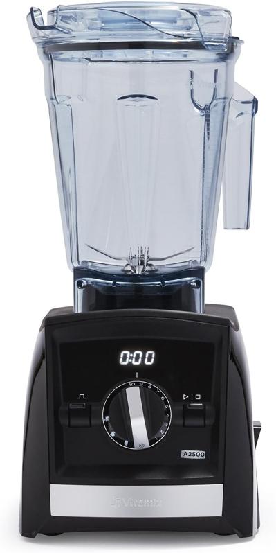 Vitamix A2500 Ascent Series Smart Blender in black on a white background