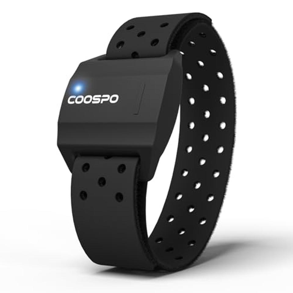 Coospo Armband Heart Rate Monitor on a white background