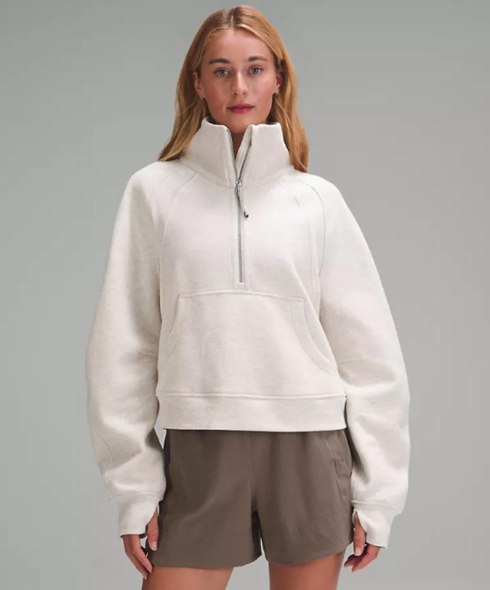 Scuba Oversized Funnel-Neck Half Zip