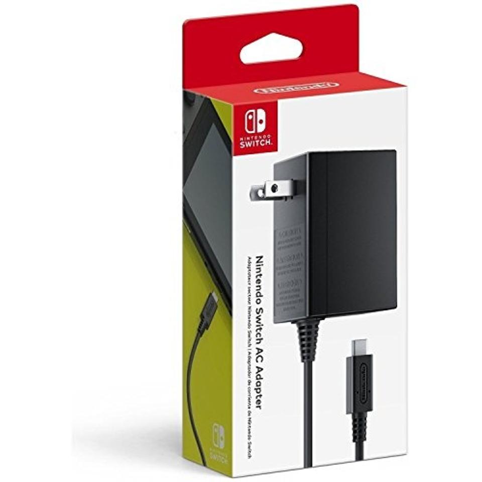 Nintendo Switch AC Adapter on a white background