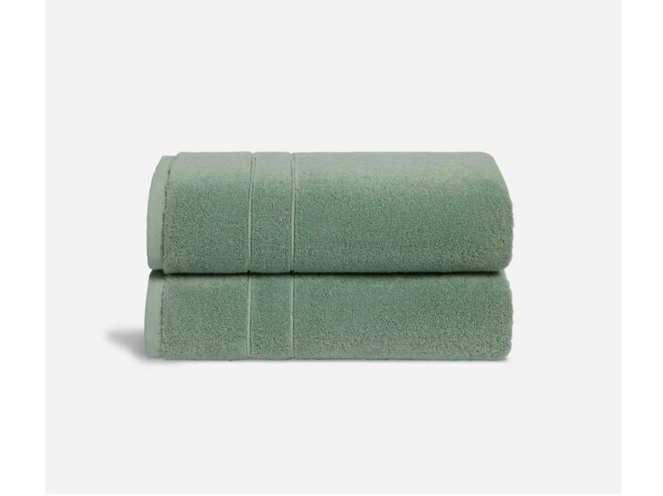 best bath towels Brooklinen Super-Plush turkish cotton set of 2 in green