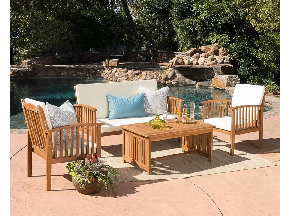 photo of Christopher Knight Home Sofa Set outdoors next to pool in daytime