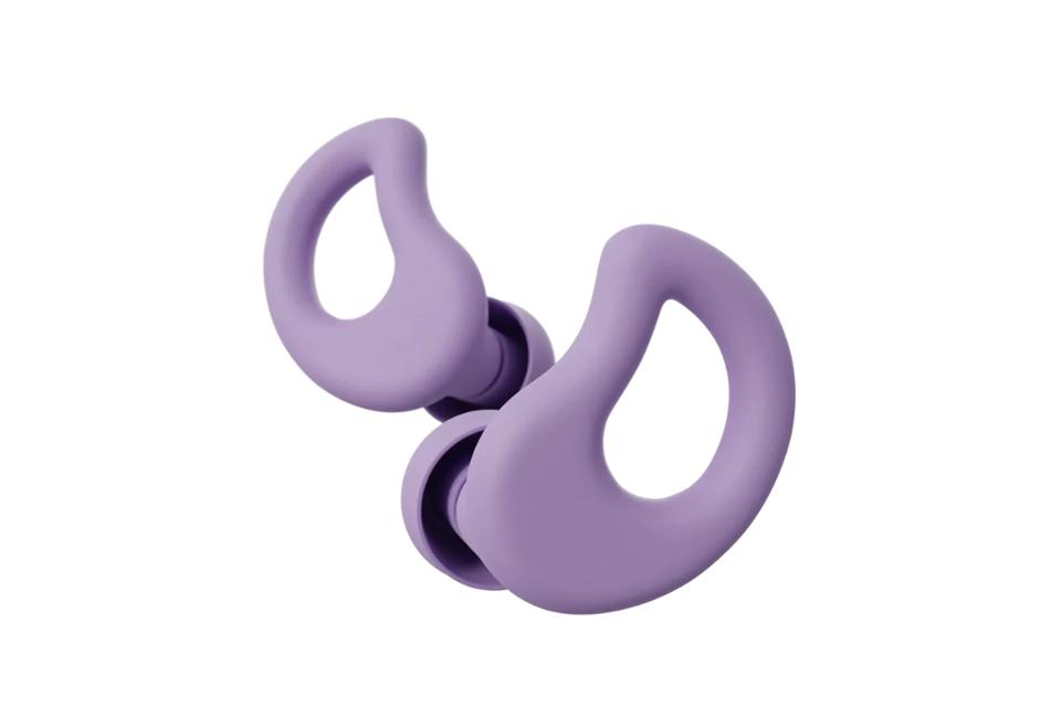 Curvd Everyday Earplugs in purple on white background