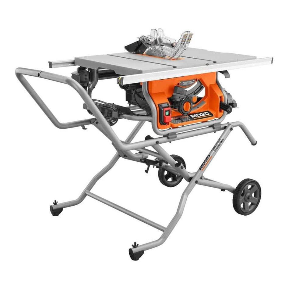 Best table saw: RIDGID 15 Amp 10 in. Portable Corded Pro Jobsite Table Saw with Stand R4514