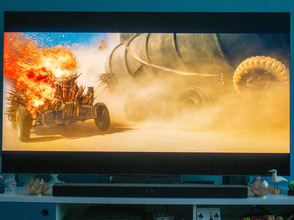 A still from Mad Max: Fury Road on the Samsung Neo QLED 8K  QN900D TV  