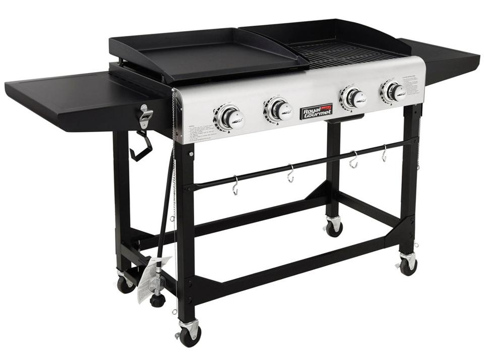 Royal Gourmet Silver 4-Burner Liquid Propane Gas Grill