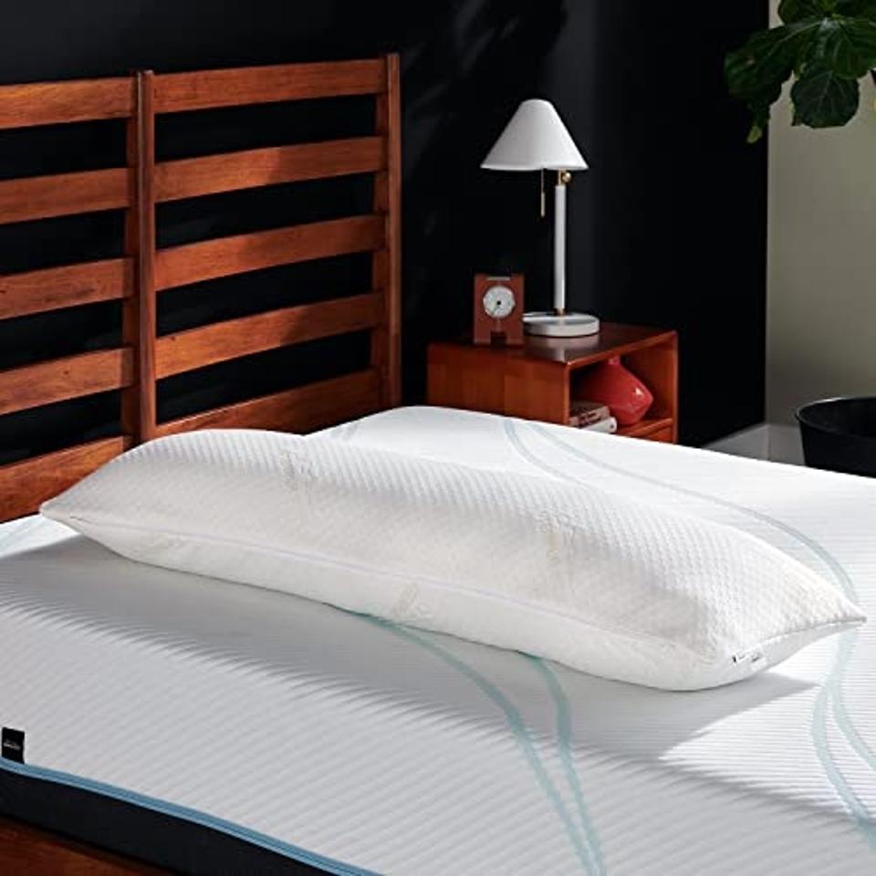 Tempur-Pedic Body Pillow on a mattress.