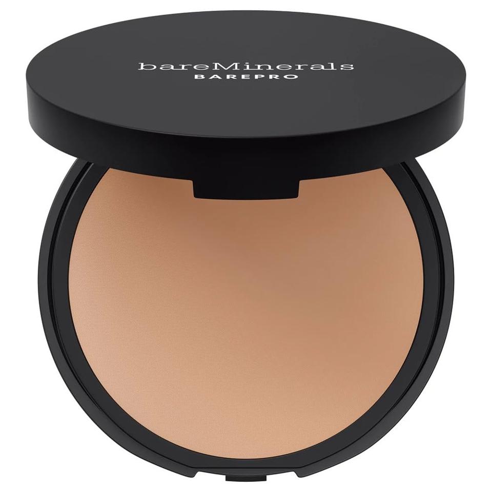 Bare Minerals Barepro 16-Hour Skin-Perfecting Powder Foundation on a white background.