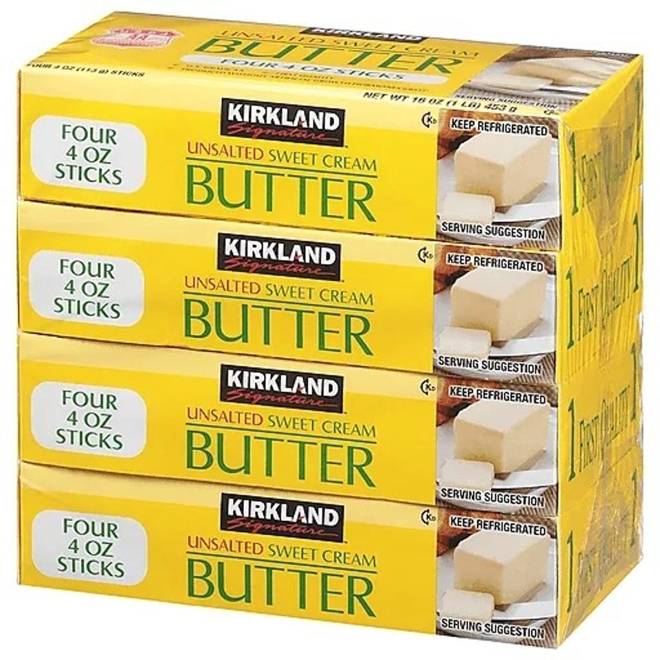 Kirkland Signature Unsalted Butter, Four Pack