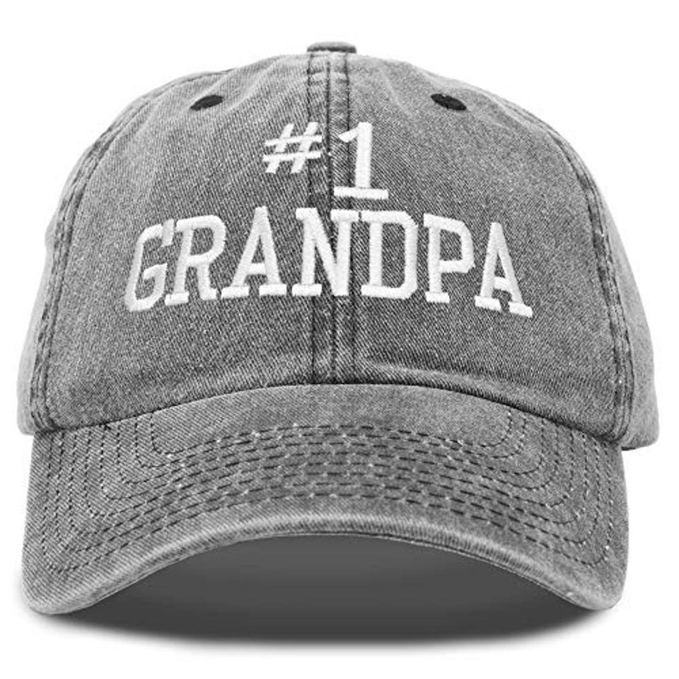 DALIX Number 1 Grandpa Gift Hat on white background