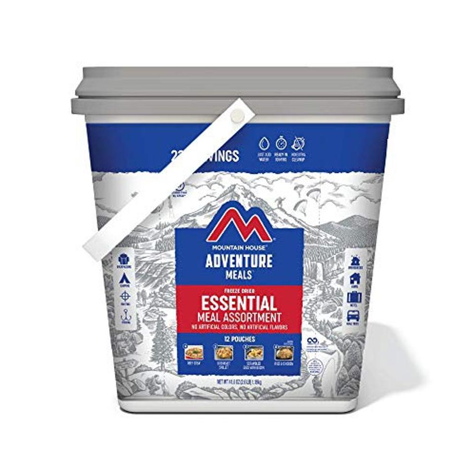 Mountain House Essential Bucket on a white background