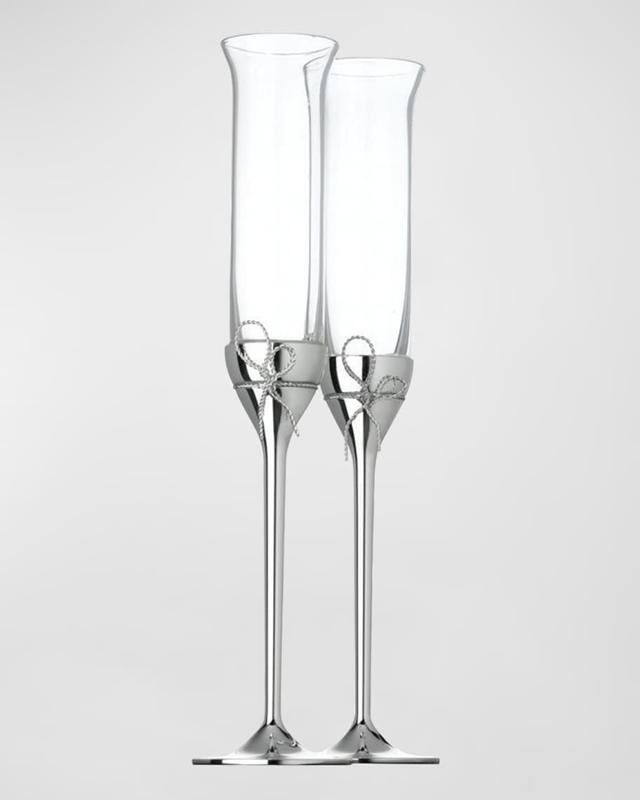 Best Bridal Shower Gift: Wedgwood Love Knots Gold Toasting Champagne Flute Pair