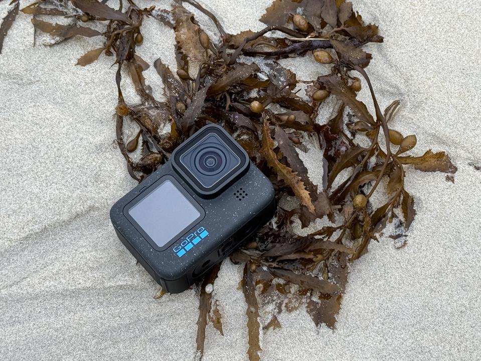 GoPro Hero 12 Black on sand.