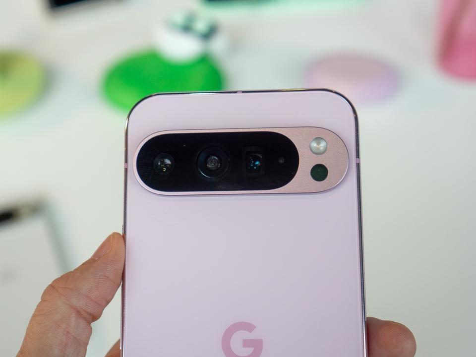 A close-up of the cameras on the Google Pixel 9 Pro XL