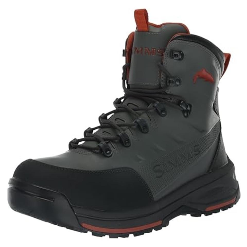 Simms Freestone Wading Boots for Men - Rugged Rubber Sole Fishing Shoes with Traction Control and Time-Tested Durability - Gunmetal - 9