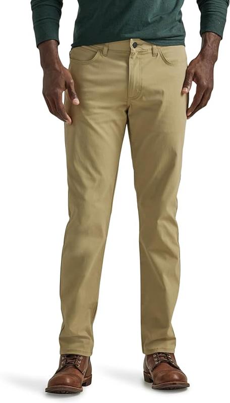 Lee Men's Extreme Motion 5-Pocket Synthetic Straight Pant, KC Khaki