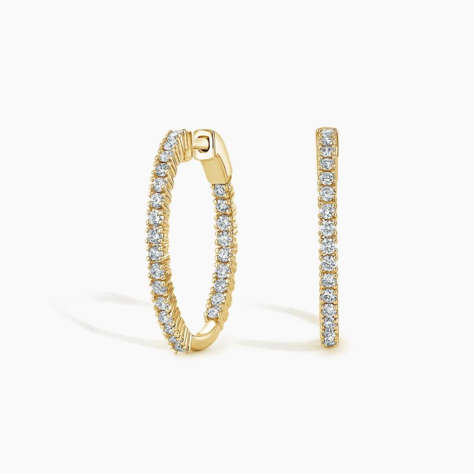 Bliss Lab Created Diamond Hoop Earrings