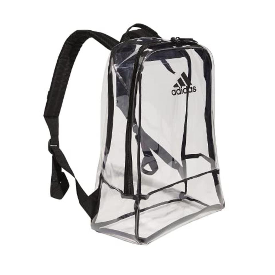 Adidas Clear Backpack with black trim