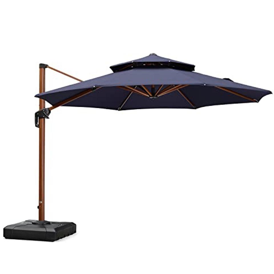 PURPLE LEAF 11ft Patio Umbrella Outdoor Round Umbrella 