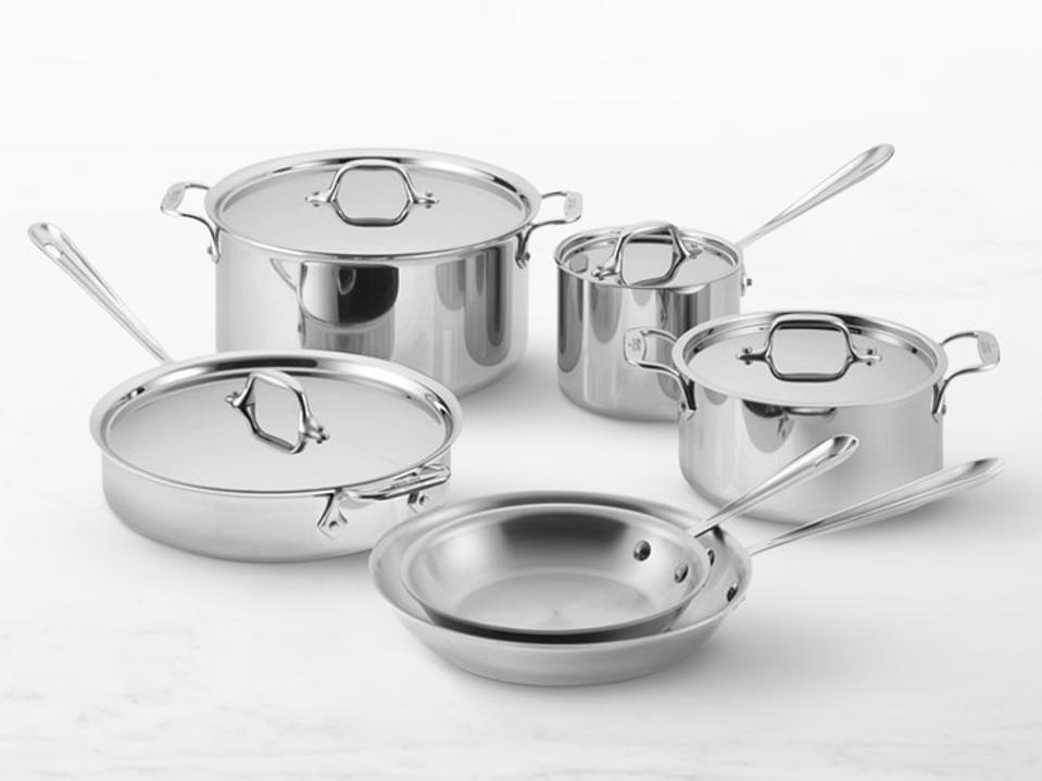 best stainless steel cookware sets all clad tri ply stainless steel cookware set