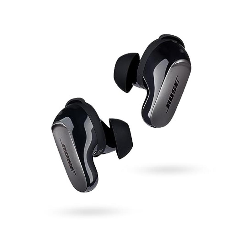 Bose QuietComfort Ultra earbuds on a white background