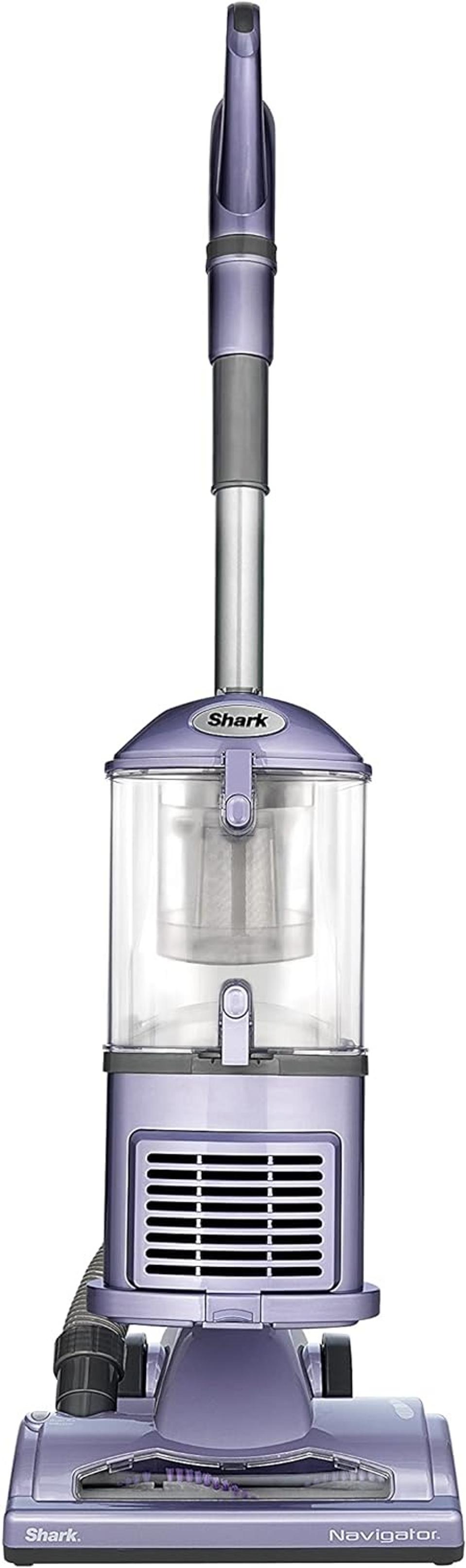 purple Shark NV352 Navigator Lift-Away upright Vacuum on white background