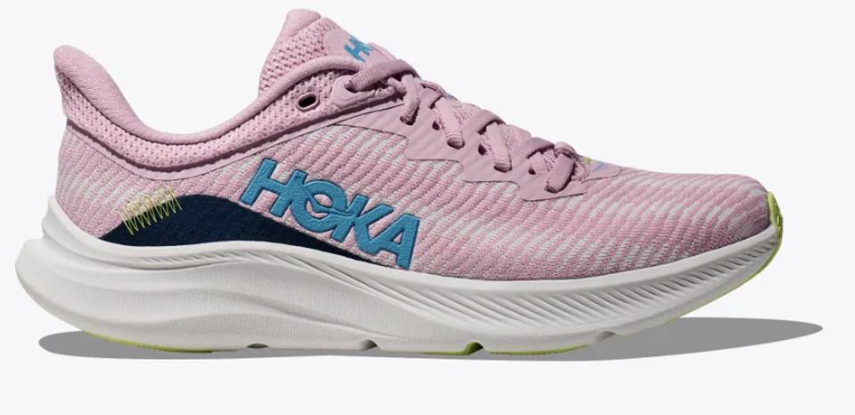 Hoka Solimar in pink with blue accents