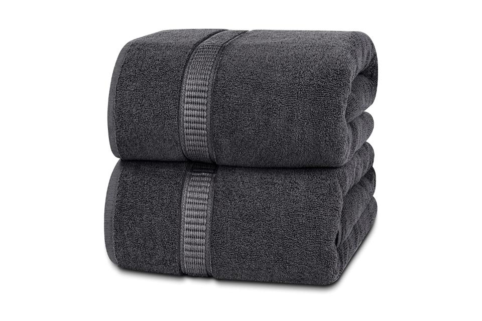 Utopia Towels - Luxurious Jumbo Bath Sheet 2 Piece - 600 GSM 100% Ring Spun Cotton Highly Absorbent and Quick Dry Extra Large Bath Towel - Super Soft Hotel Quality Towel (35 x 70 Inches, Grey)