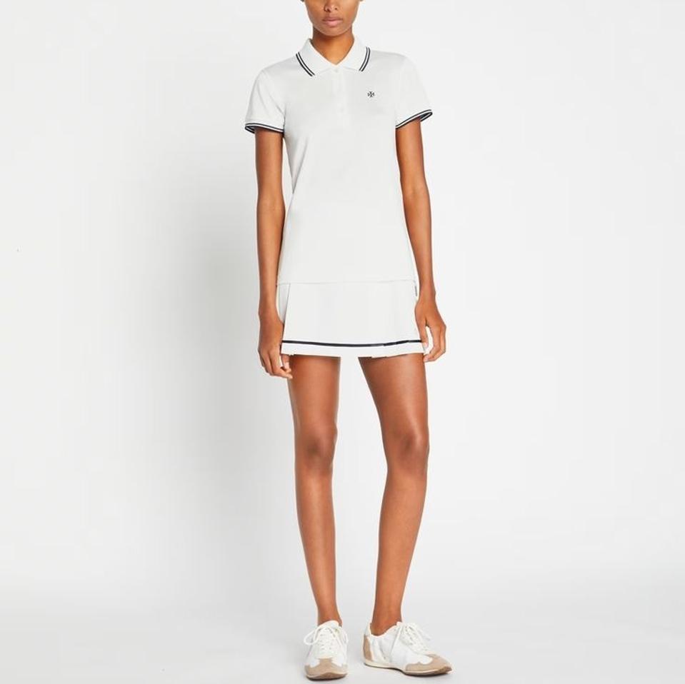 Tory Burch Tech Twill Pleated Tennis Skirt