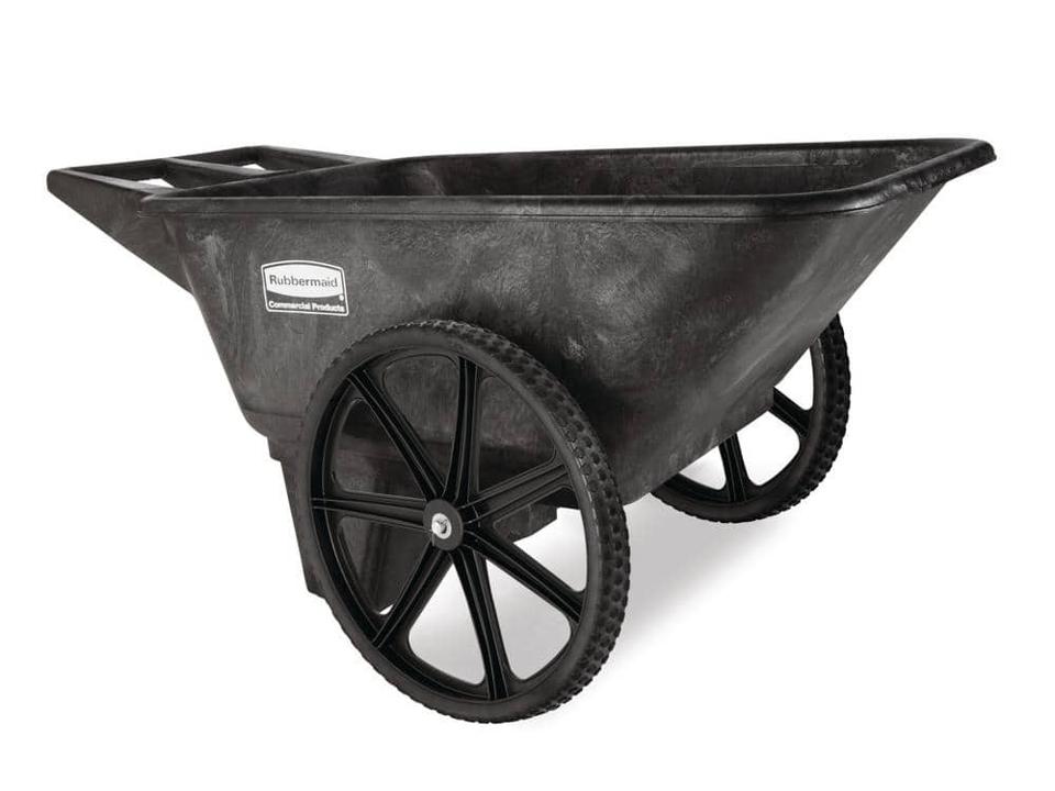 Best Wheelbarrow: Rubbermaid Commercial Products 8.75 Cu.ft. Big Wheel Plastic Yard Cart FG564200BLA