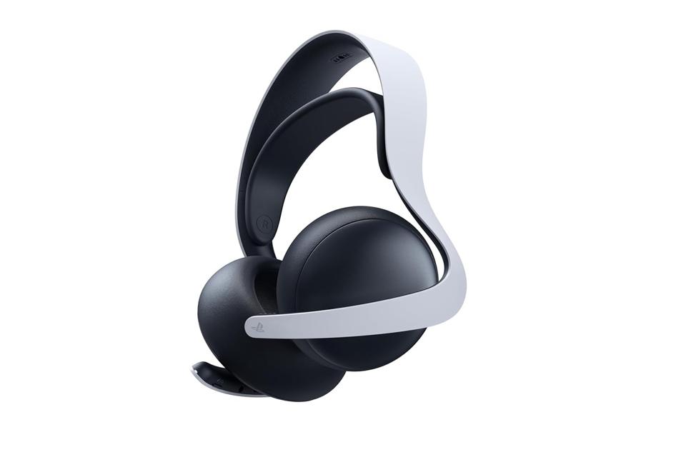 product shot of a white PlayStation Pulse Elite Wireless Headset.