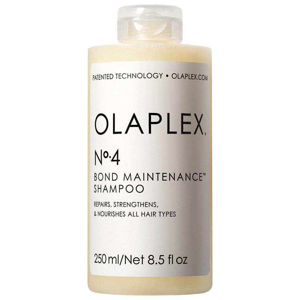 Olaplex No. 4 Bond Maintenance Shampoo on a white background.