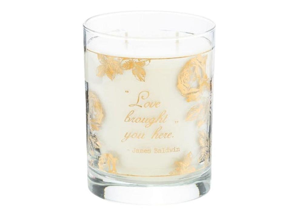 Best Bridal Shower Gifts: Harlem Candle Co. Love by James Baldwin 22k Gold Cocktail Glass Candle