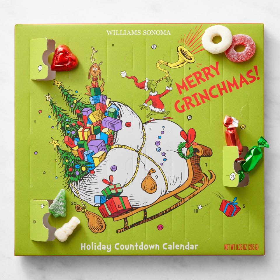 Williams Sonoma The Grinch™ Advent Calendar on gray background