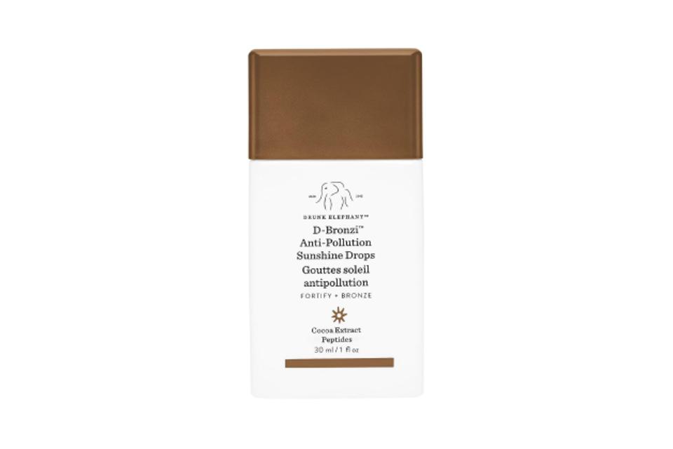 Drunk Elephant D-Bronzi Bronzing Drops with Peptides on white background