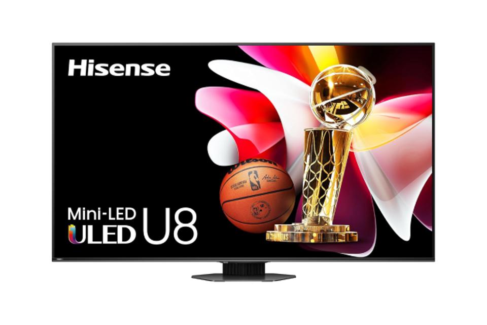 Product shot of a Hisense U8 QLED TV.