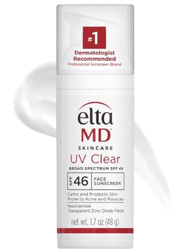 EltaMD UV Clear Face Sunscreen on white background.