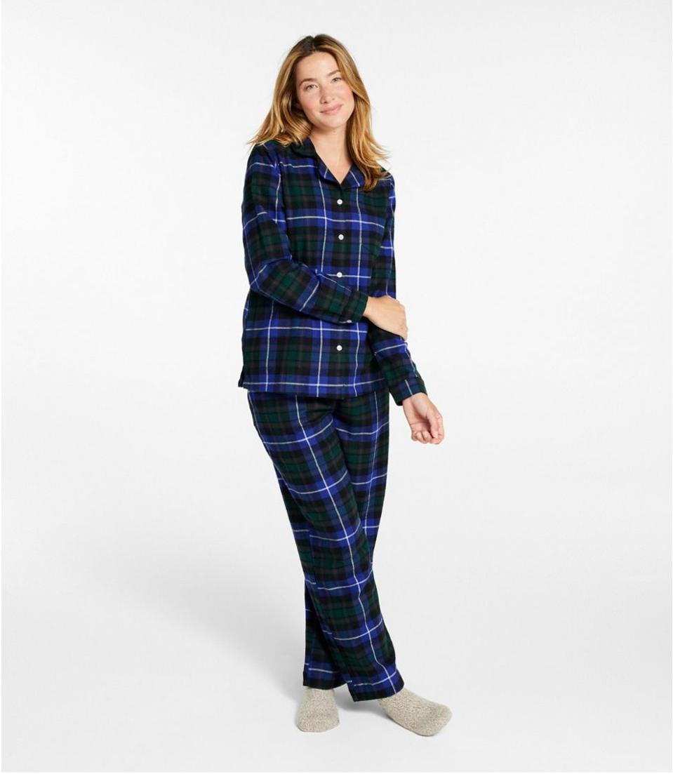 LL Bean Scotch Plaid Flannel Pajamas