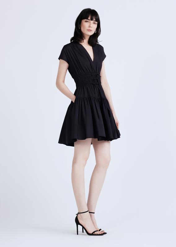 Derek Lam Tora Black V-Neck Dress