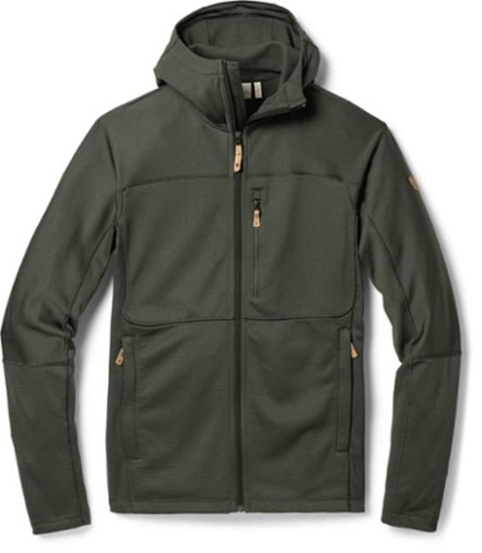 Men's Fjallraven Abisko Trail Fleece Jacket in the deep forest colorway.