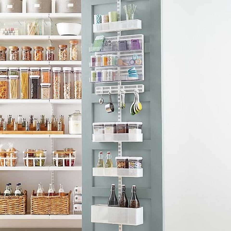 Best Pantry Organizers: Elfa Utility White Mesh Pantry Over the Door Rack