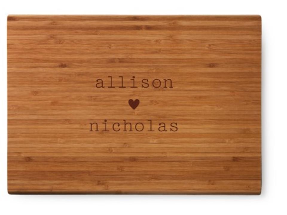 Shutterfly Perfect Pair Heart Cutting Board