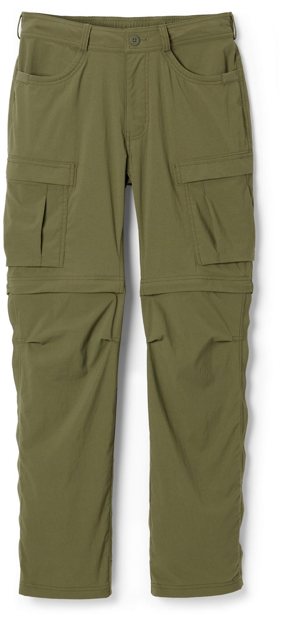 Product shot of REI Co-op Sahara Convertible Pants in the Terra Firma colorway. 